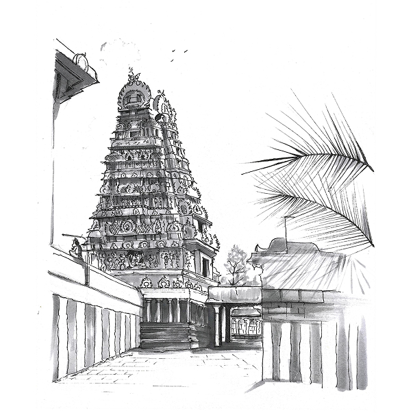 Illustration of Thirukozhi, from the Divya Desam book