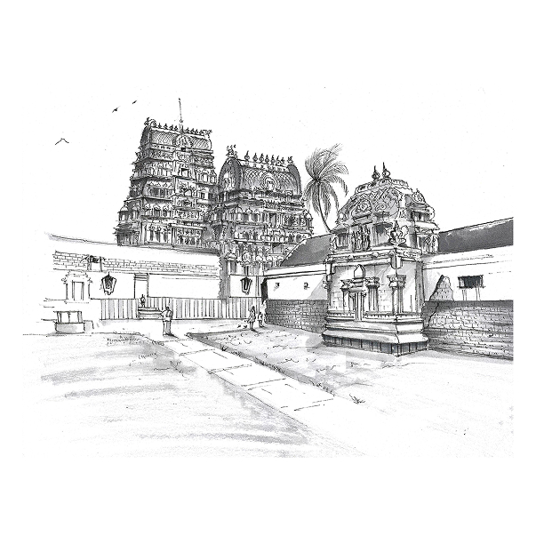 Illustration of Thirukannapuram, from the Divya Desam book